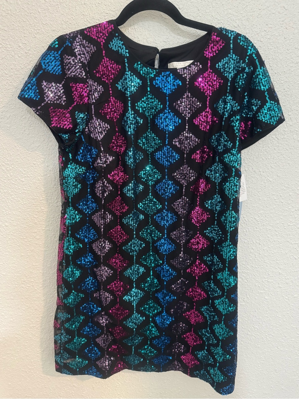 Diamond Sequin Shift Dress